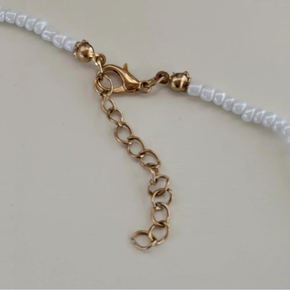 NWT Pomp + Chic Boutique Pearlized Beaded Necklace